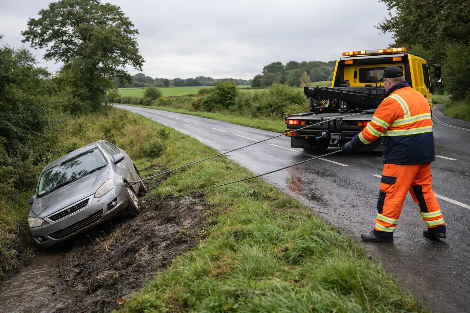 Off-road vehicle recovery winch UK